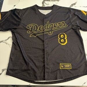 Los Angeles Dodgers LA Lakers Night Size XL Kobe Bryant Black Mamba Jersey